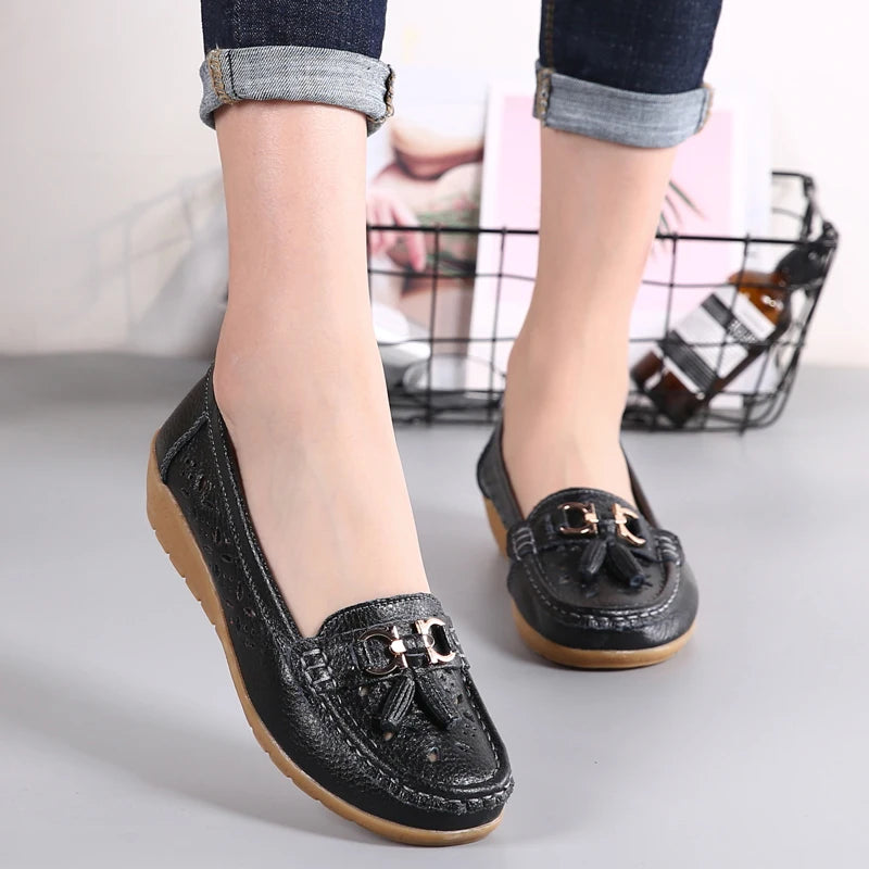 women's  cowhide leather shoes