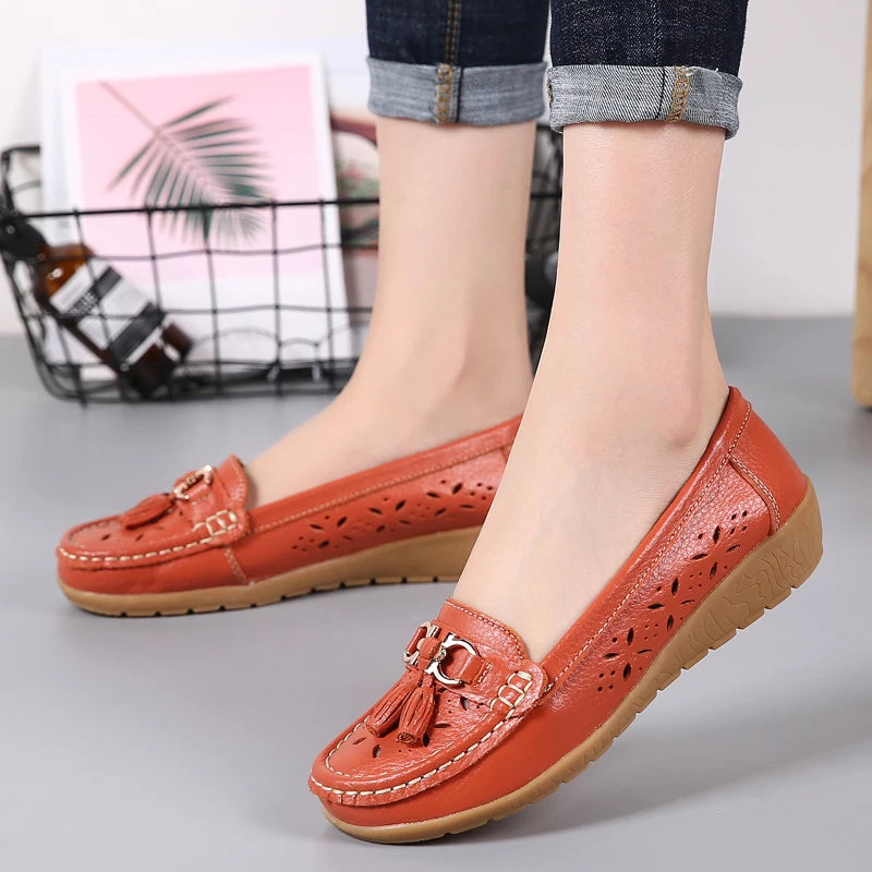 women's  cowhide leather shoes