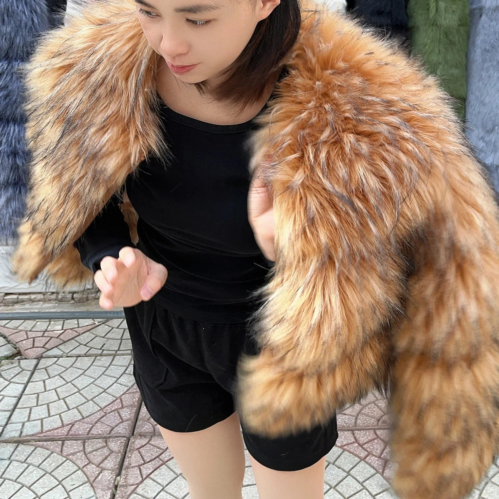 Women's thick Faux Fur Coat  Jacket