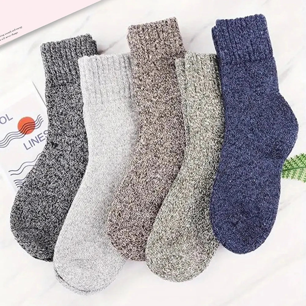 3/5 Pairs Of Thick Woolen Socks For Men,