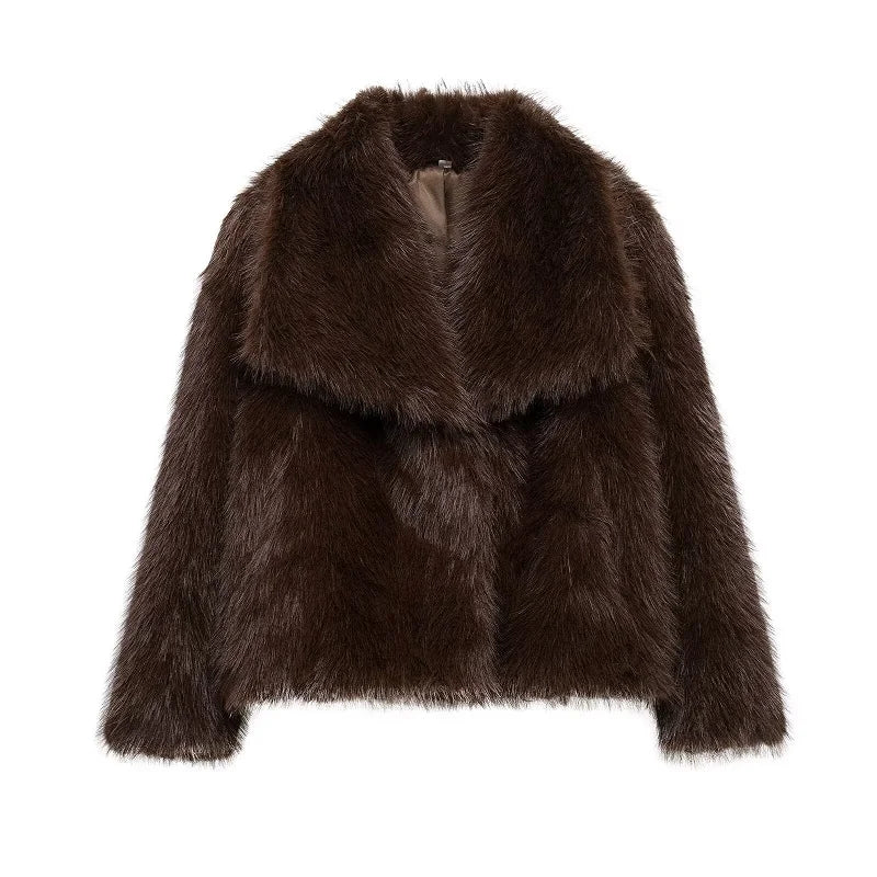 Women's Plush Fluffy Fur Coat