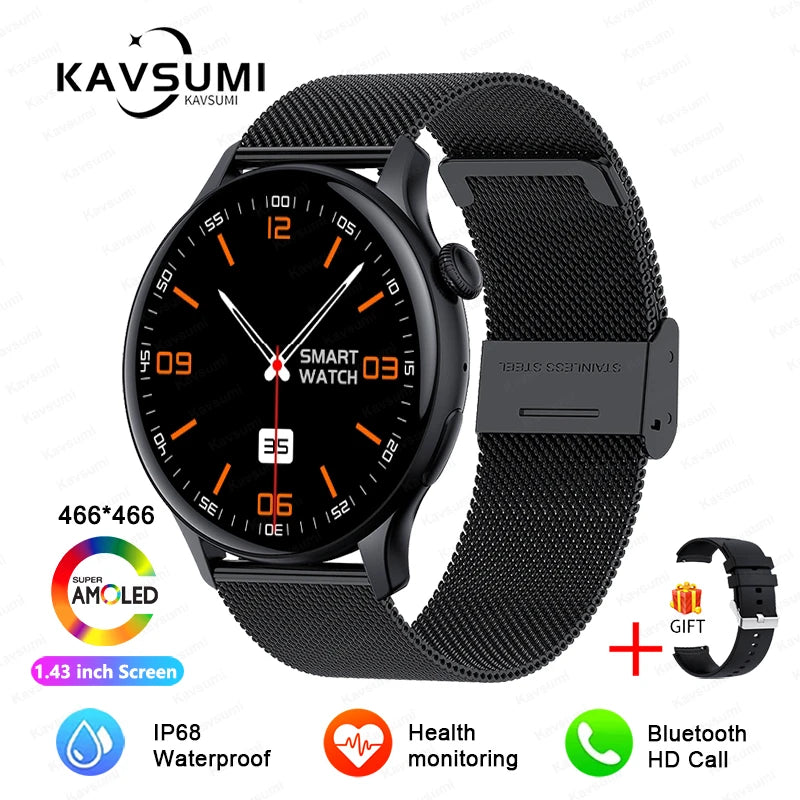 Ladies Smart Watch Amoled HD GPS Track Sports Heart Rate Bluetooth