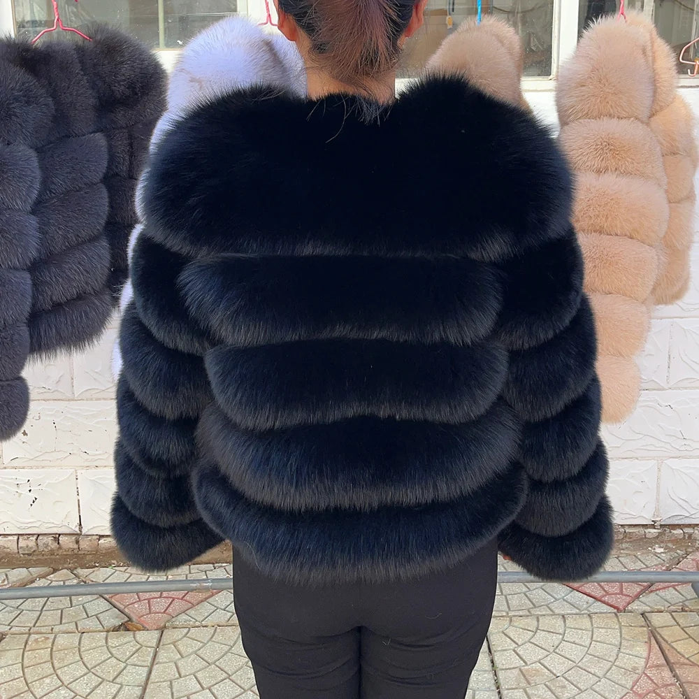 Women's Fashion  Fox Fur Coat Real Winter