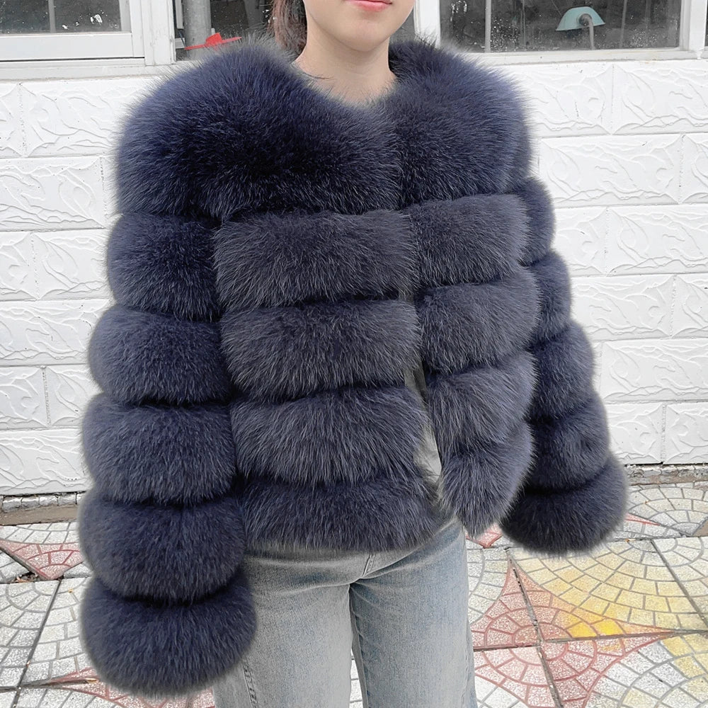 Women's Fashion  Fox Fur Coat Real Winter