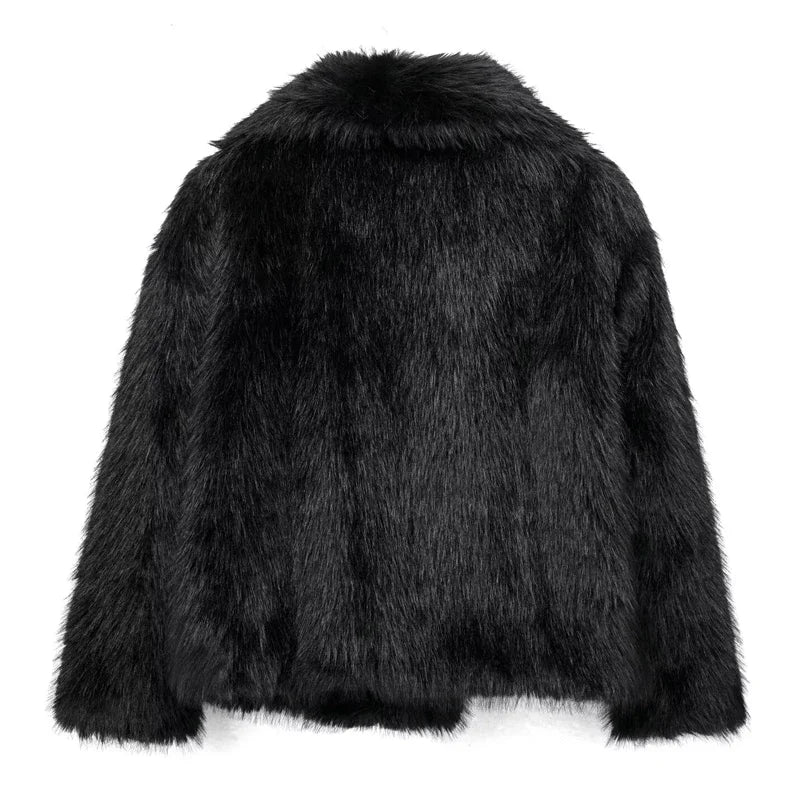 Women's Plush Fluffy Fur Coat