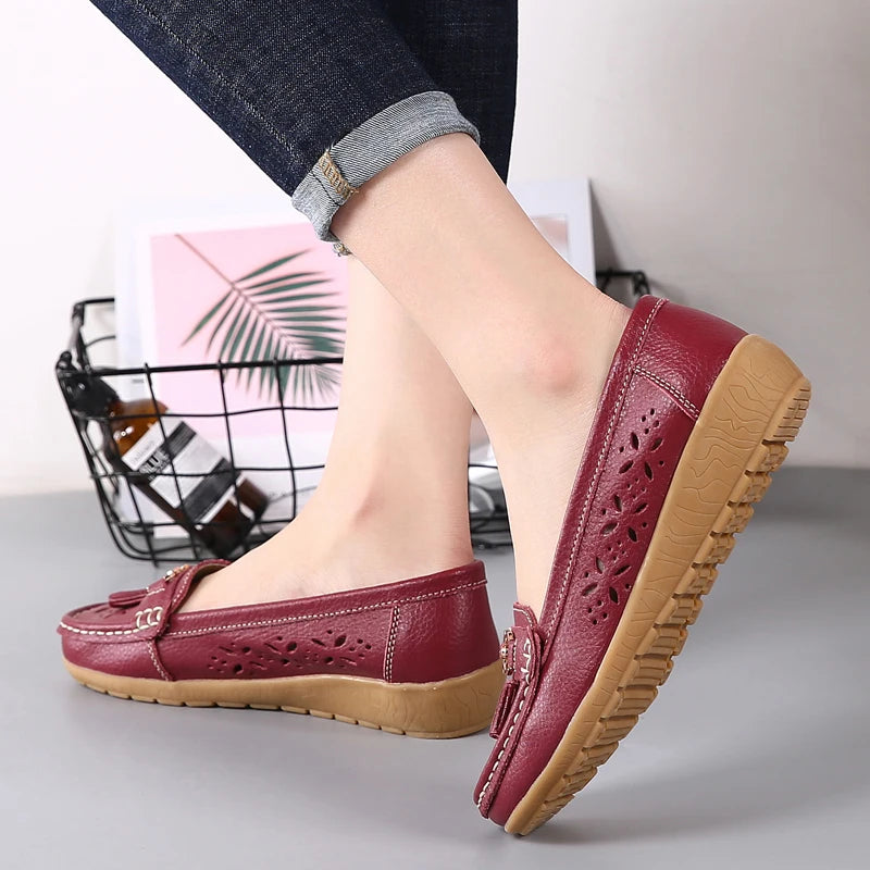 women's  cowhide leather shoes