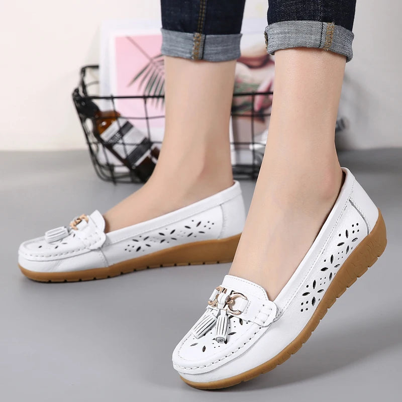 women's  cowhide leather shoes