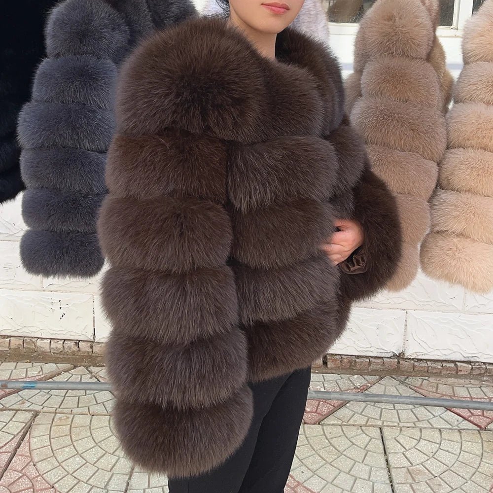 Women's Fashion  Fox Fur Coat Real Winter