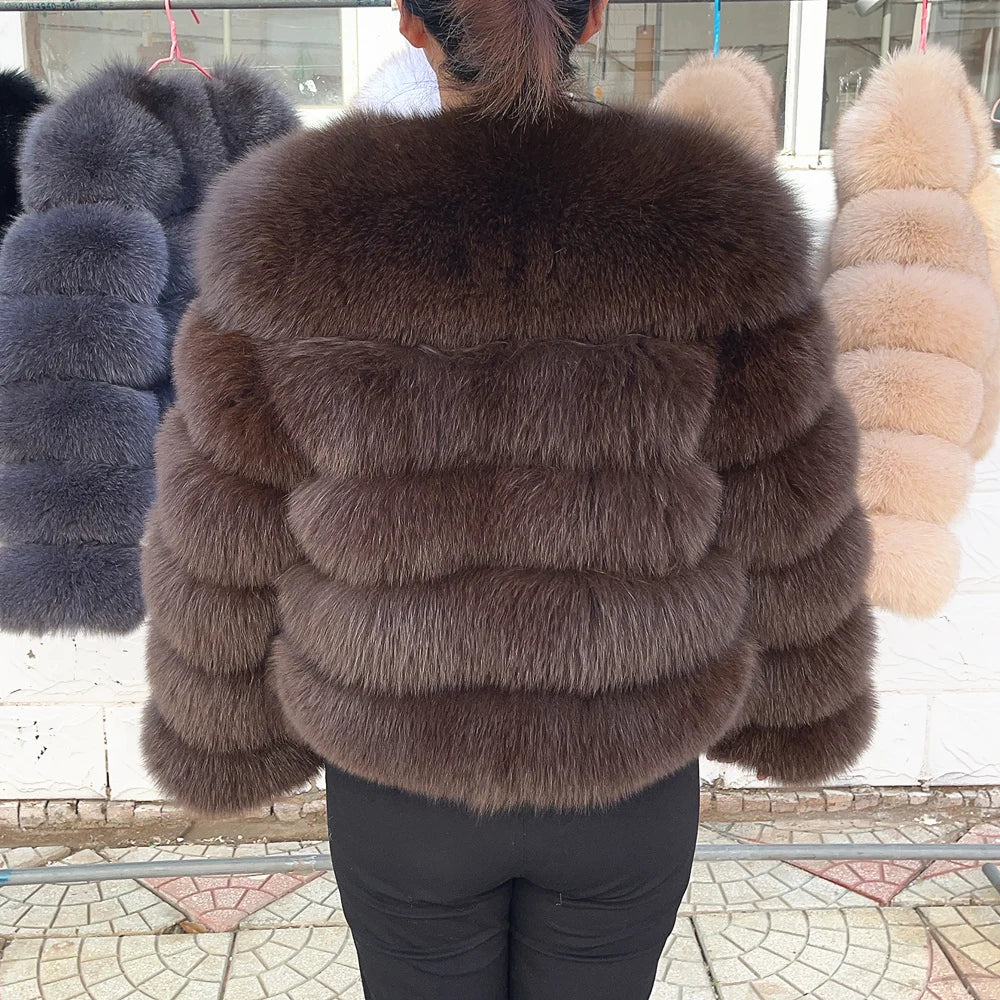 Women's Fashion  Fox Fur Coat Real Winter