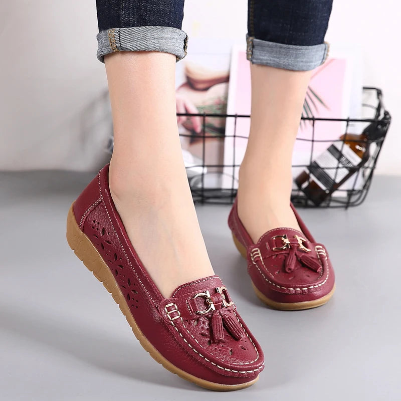 women's  cowhide leather shoes