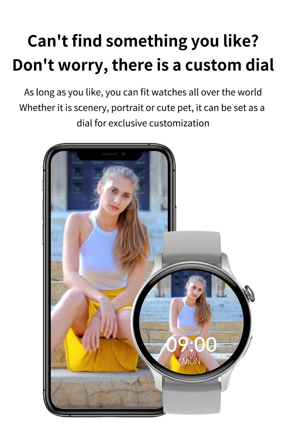 Ladies Smart Watch Amoled HD GPS Track Sports Heart Rate Bluetooth