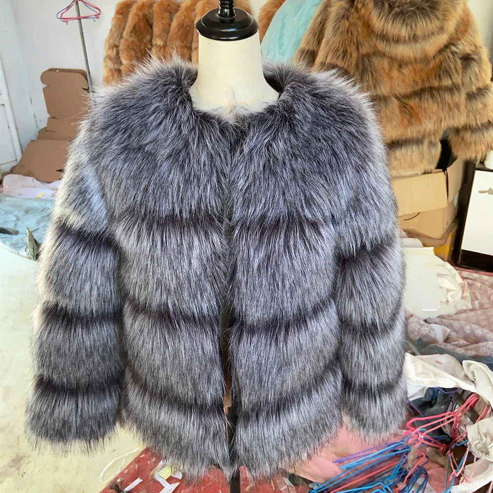 Women's thick Faux Fur Coat  Jacket