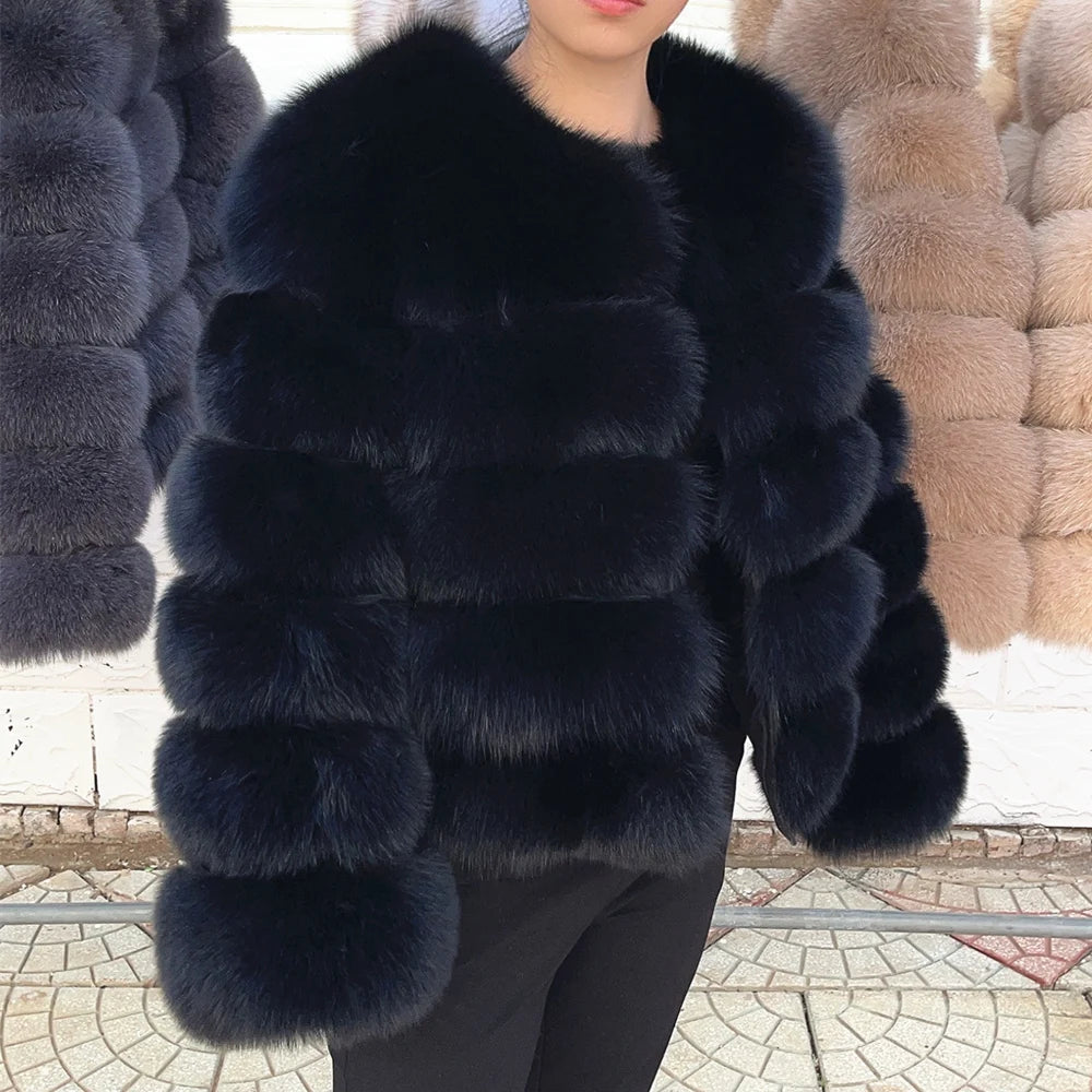 Women's Fashion  Fox Fur Coat Real Winter