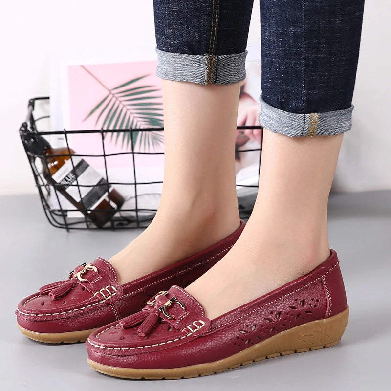 women's  cowhide leather shoes