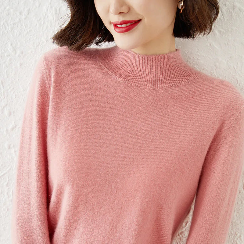 Winter Women's Basic Knitwear Solid Long Sleeve Pullovers