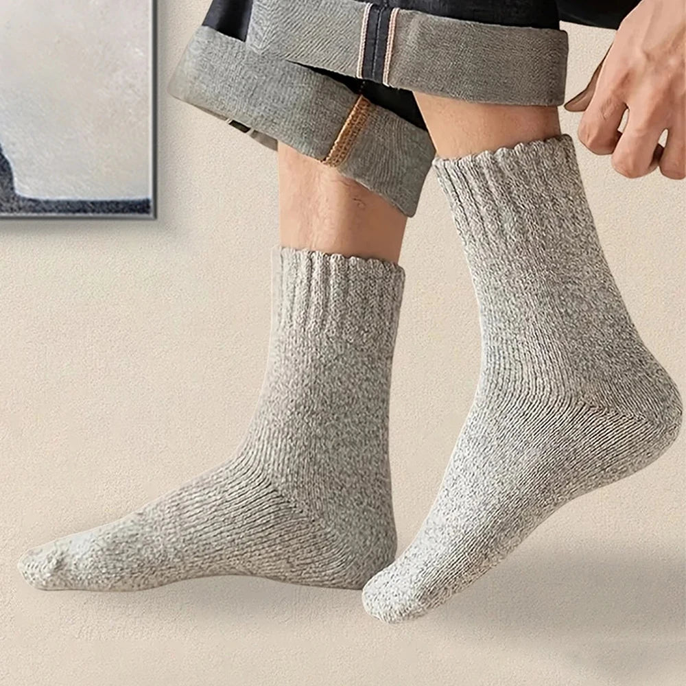 3/5 Pairs Of Thick Woolen Socks For Men,