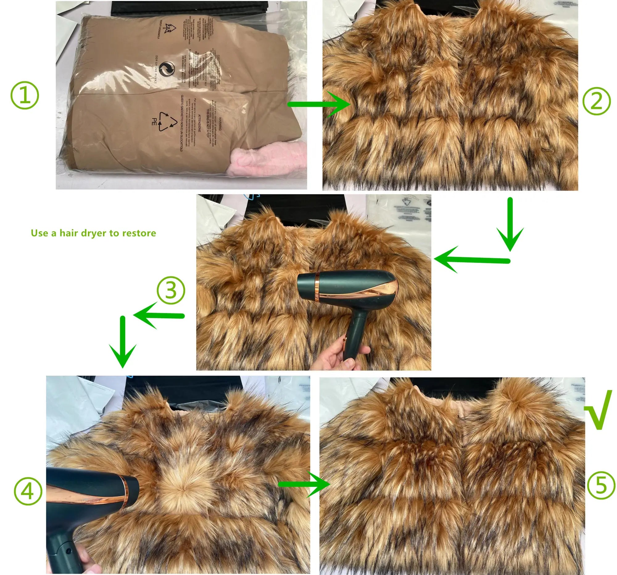 Women's thick Faux Fur Coat  Jacket