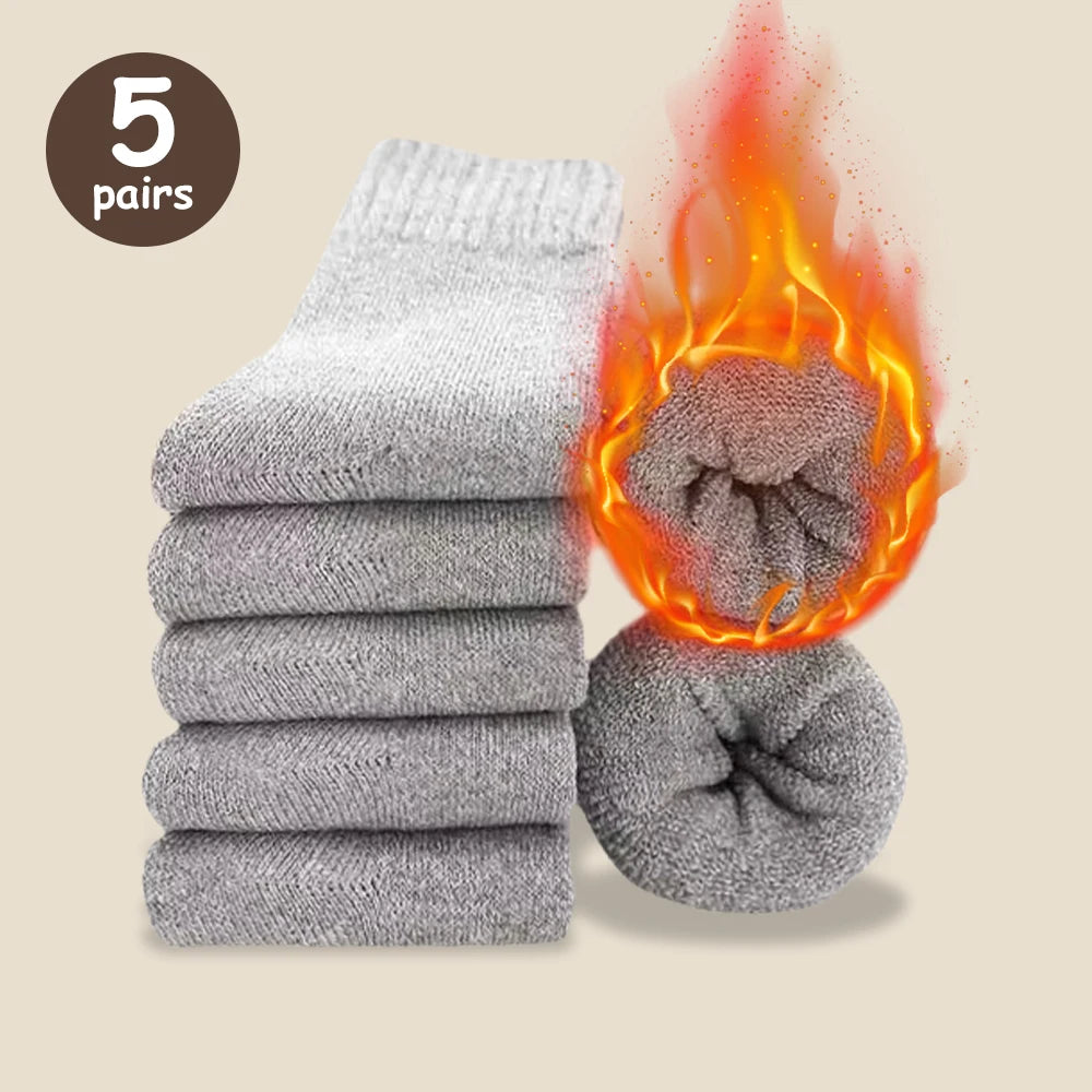 3/5 Pairs Of Thick Woolen Socks For Men,