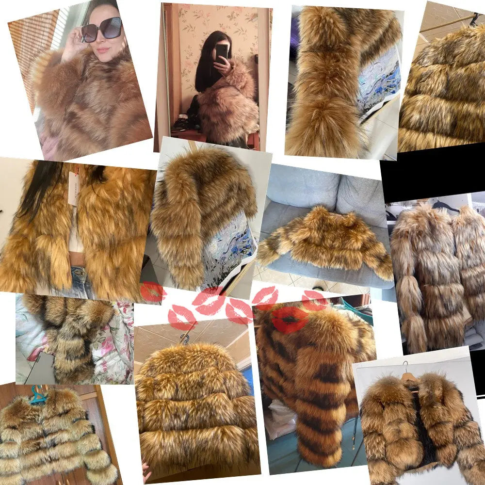 Women's thick Faux Fur Coat  Jacket