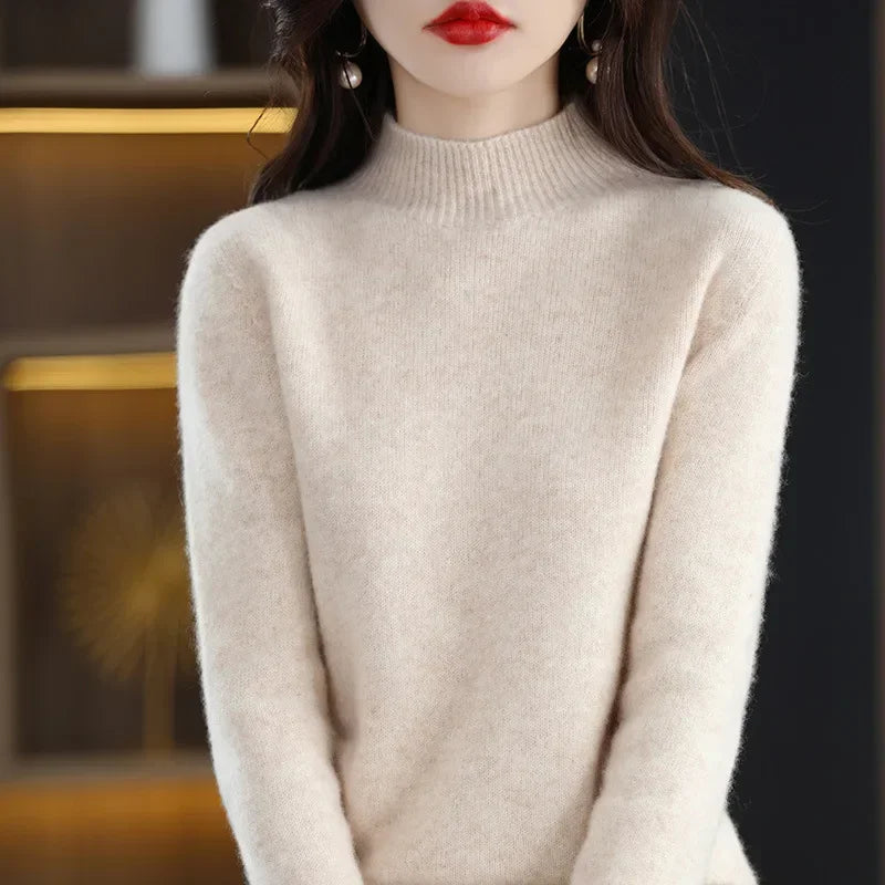 Winter Women's Basic Knitwear Solid Long Sleeve Pullovers