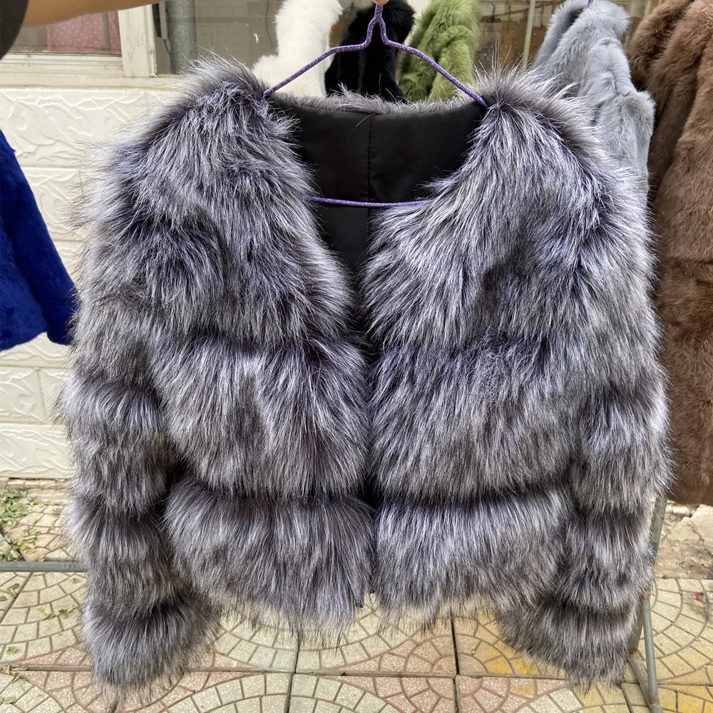 Women's thick Faux Fur Coat  Jacket