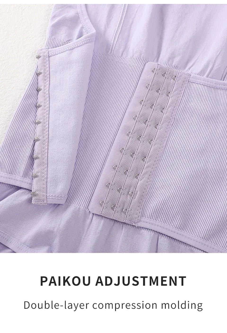 Women Tummy Control Bodysuit Shapewear with Zipper Belt