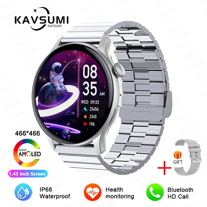Ladies Smart Watch Amoled HD GPS Track Sports Heart Rate Bluetooth