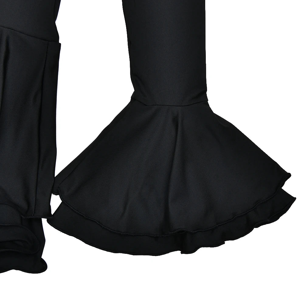 Women's A-Line Bodycon Mini Dress Ruffle Hem V-Neck Asymmetrical Buttons Long Sleeve Short Dress