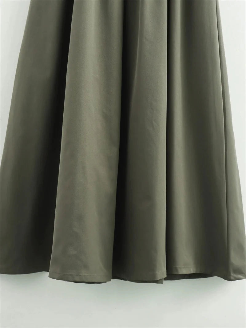 Woman Pleated Sleeveless Bodycon Summer Dress