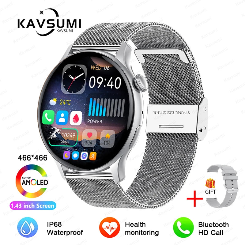 Ladies Smart Watch Amoled HD GPS Track Sports Heart Rate Bluetooth