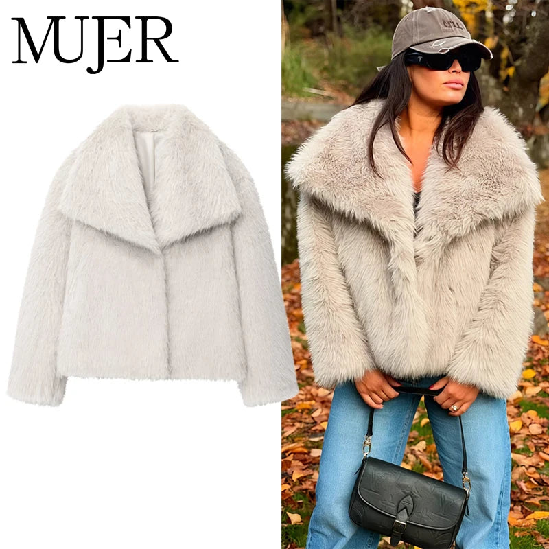 Women's Plush Fluffy Fur Coat