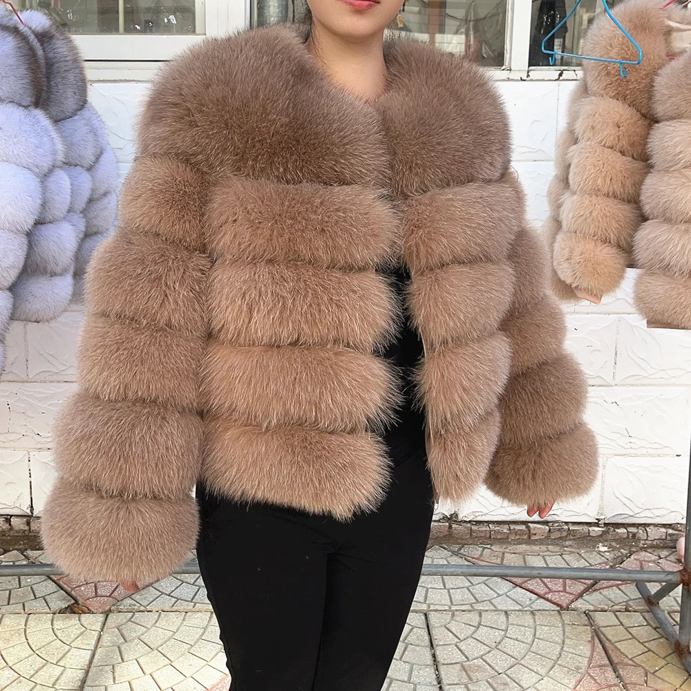 Women's Fashion  Fox Fur Coat Real Winter
