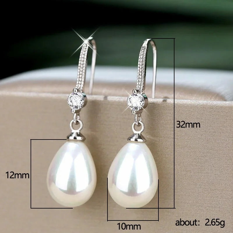 Ladies Freshwater Pearl Drop Earrings